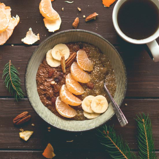 Tangerine Chocolate Chia Pudding - Recipe photo by thehealthfulideas