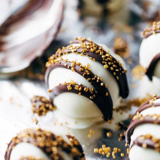 Minty Chocolate Cake Bites - Recipe photo by pinchofyum