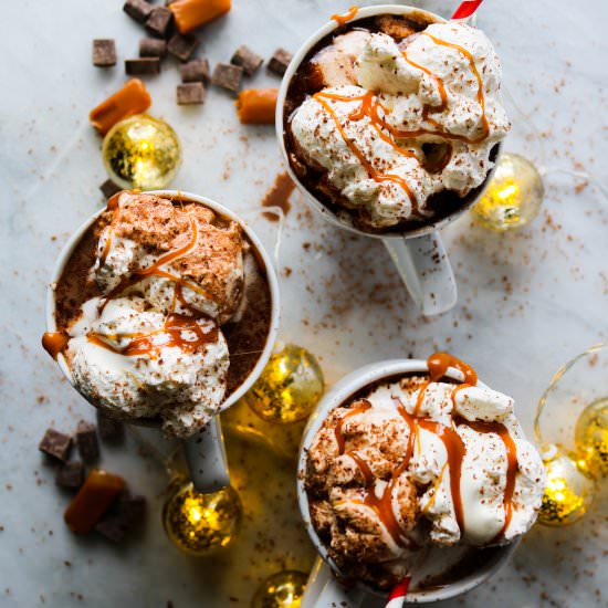 Salted Caramel Hot Cocoa - Recipe photo by thecupcakechronicles