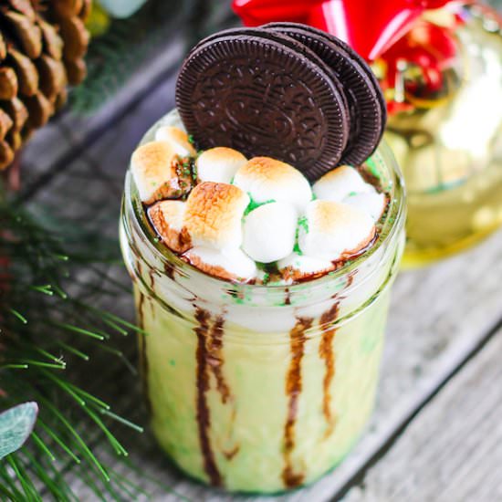 Boozy Winter Mint Egg Nog Shake! - Recipe photo by BriteandBubbly