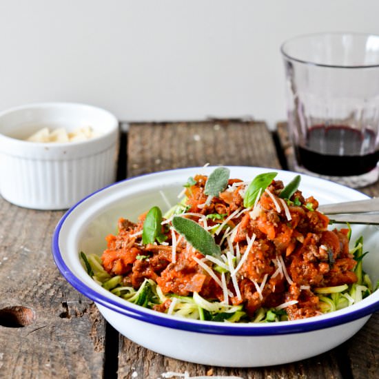 Courgetti Bolognese - Recipe photo by Health Inspirations