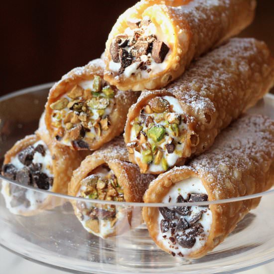 Sicilian Cannoli with Ricotta Filling - Recipe photo by Mangia Bedda