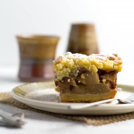 Spiced Apple & Pear Crumble - Recipe photo by almondtozest.com