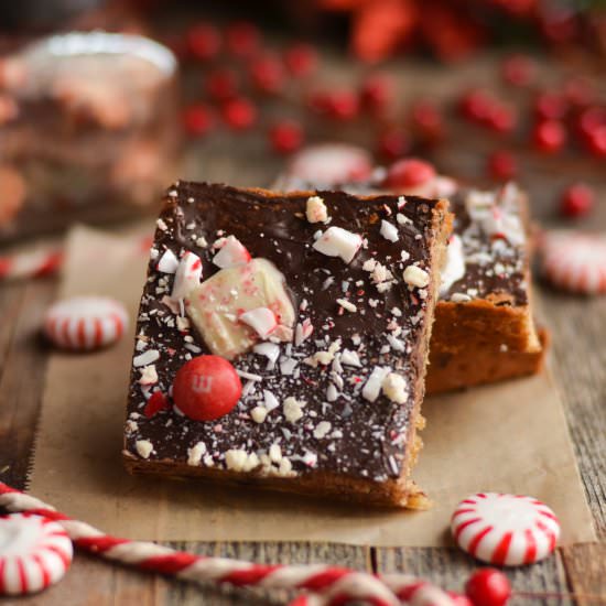 Chocolate Peppermint Blondies - Recipe photo by tiffanybendayan
