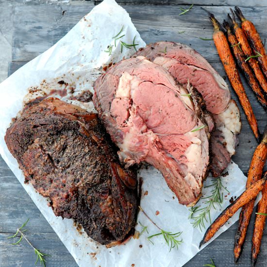 How to Grill Prime Rib Roast - Recipe photo by girlscangrill