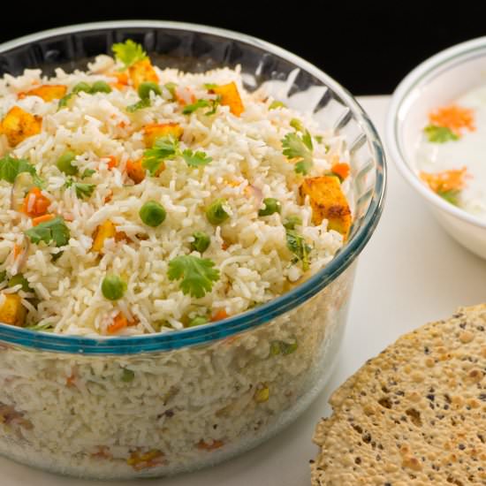 Paneer Pulao, Simple Paneer Pulav - Recipe photo by meemiskitchen