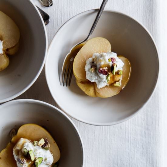 Quinces poahced in sauternes - Recipe photo by shebets_blog