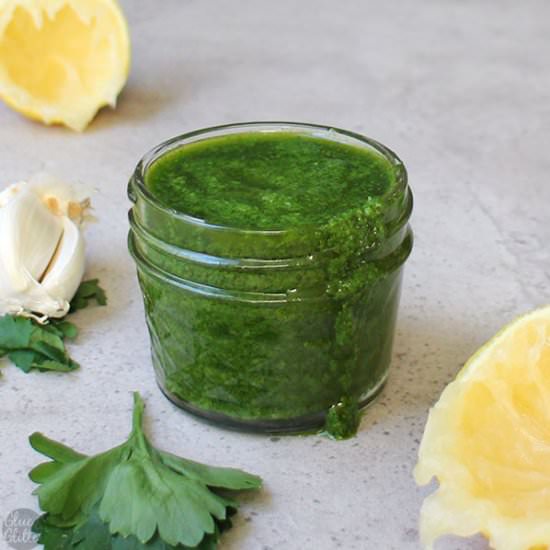 Easy Chimichurri Sauce - Recipe photo by glueandglitter