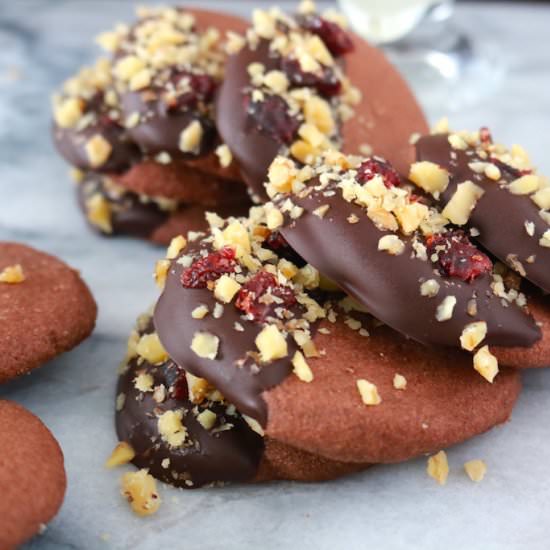 Chocolate Shortbread Cookies - Recipe photo by Girl Heart Food