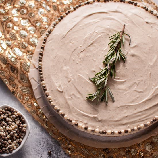 Easy No Bake Gingerbread Cheesecake - Recipe photo by saltandlavender