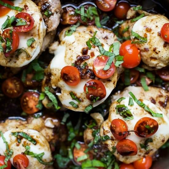 Balsamic Glazed Caprese Chicken - Recipe photo by joyfulhealthyeats