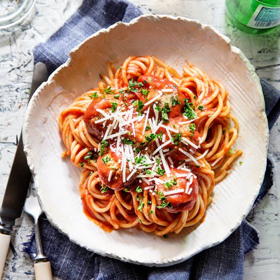 Slow Cooker Spaghetti and Meatballs - Recipe photo by realfoodbydad