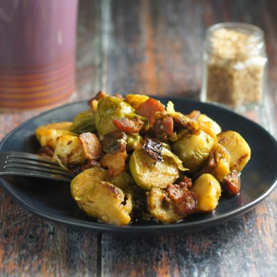 Brussel Sprout Side Dish with Bacon - Recipe photo by hing12133