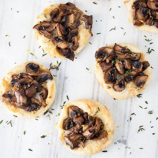 Mushroom and Gruyere Tartlets - Recipe photo by therusticfoodie