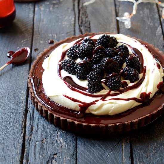 Baked chocolate fondant tart - Recipe photo by Bibbyskitchenat36