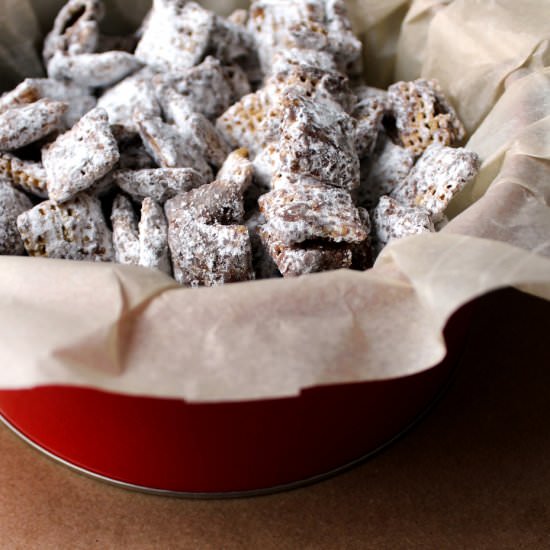 Cookie Butter Muddy Buddies - Recipe photo by tagandtibby