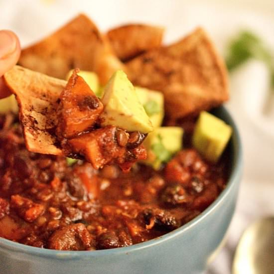 Smoky Bean and Veggie Chili - Recipe photo by Simply to Thrive