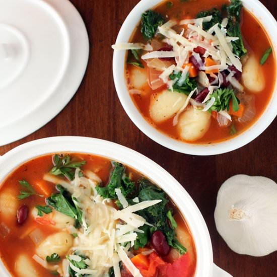 Minestrone with Gnocchi - Recipe photo by OldWorldTaste