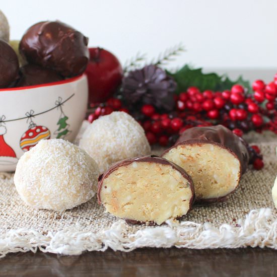 White Chocolate Almond Truffles - Recipe photo by PicNic_NZ