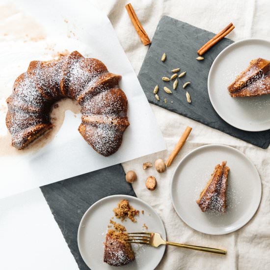 Whole Wheat Cardamom Spice Cake - Recipe photo by Healthfully Ever After