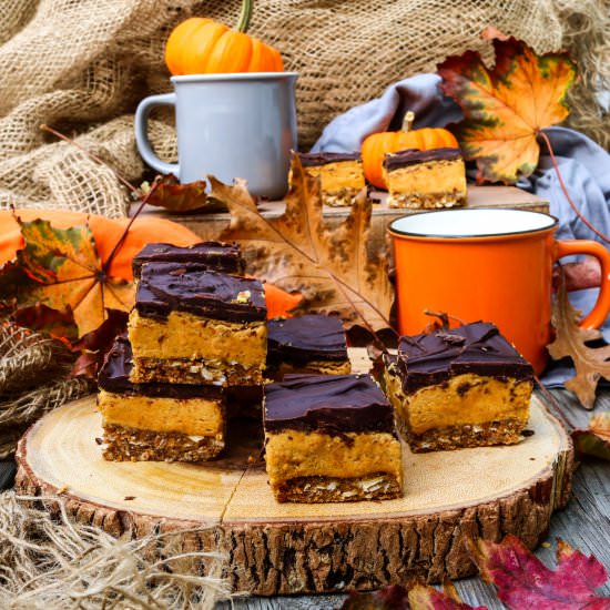 Spiced Pumpkin Nanaimo Bars - Recipe photo by havocinthekitchen