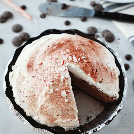 PEPPERMINT MOCHA SILK PIE - Recipe photo by FlirtingwithFlavor