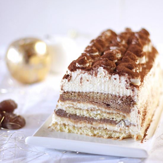 Christmas Chestnut Tiramisu Cake - Recipe photo by The Happy Cooking Friends