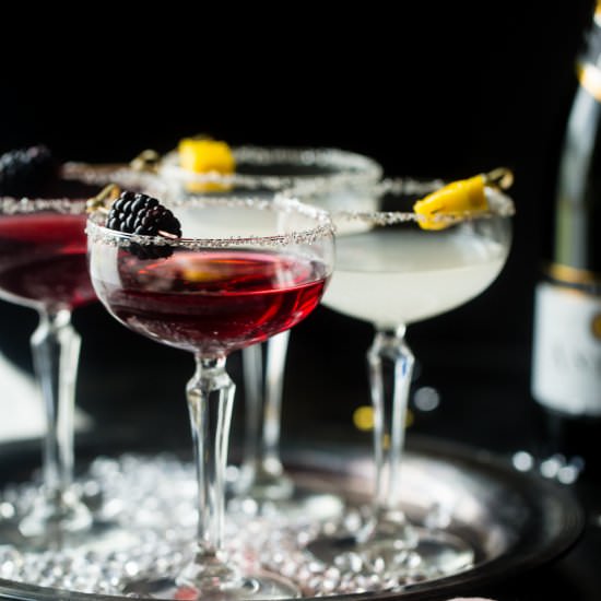 Skinny Champagne Cocktails - Recipe photo by foodfaithfitness