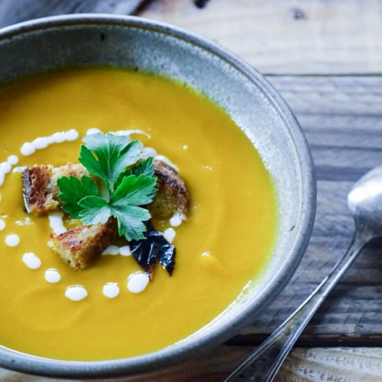 Chipotle Sweet Potato Soup - Recipe photo by Thespicedkitchen
