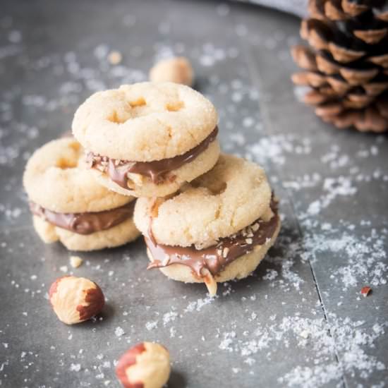 Salted PB & Nutella Cookies - Recipe photo by A Sweet Little Life