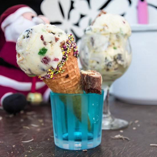 Holiday Fruit and Nut Ice Cream - Recipe photo by Anu@MyGingerGarlicKitchen