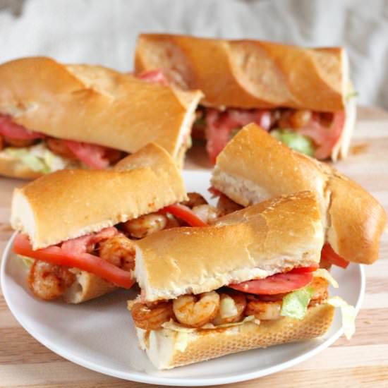 Dressed Shrimp Po Boy - Recipe photo by livingwellkitchen