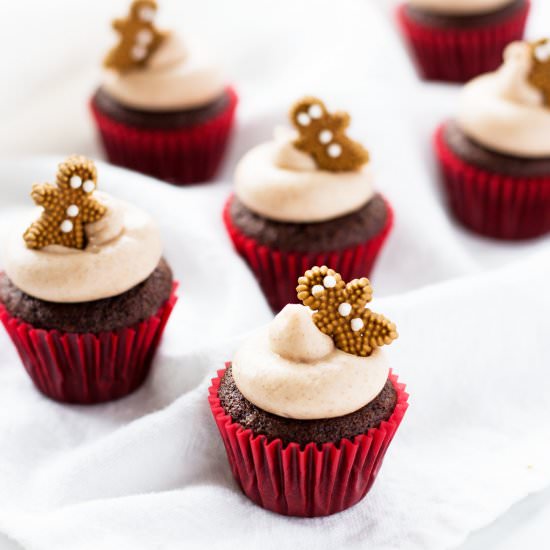 Mini Gingerbread Cupcakes - Recipe photo by If You Give A Blonde A Kitchen