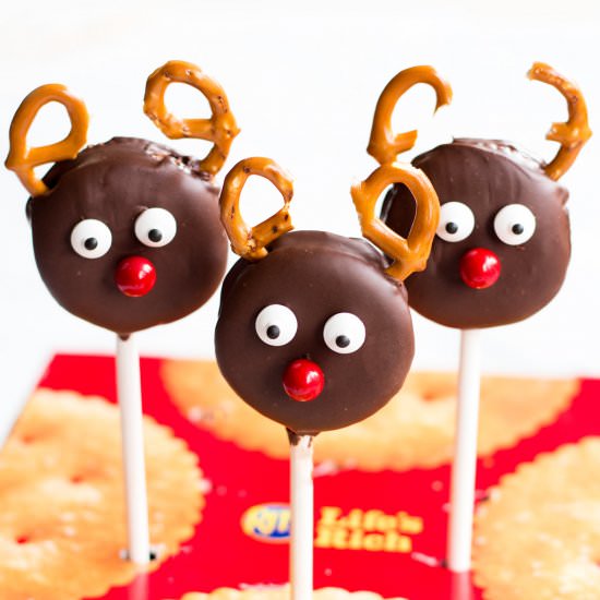 Peanut Butter Sandwich Reindeer Pop - Recipe photo by If You Give A Blonde A Kitchen