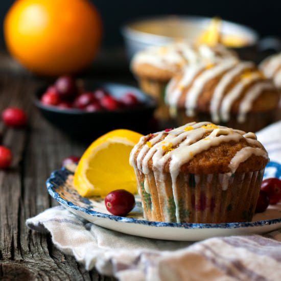 Cranberry Orange Spice Muffins - Recipe photo by cookiesforengland