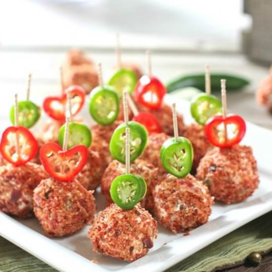 Jalapeño Cheese Ball Bites - Recipe photo by laughingspatula.com