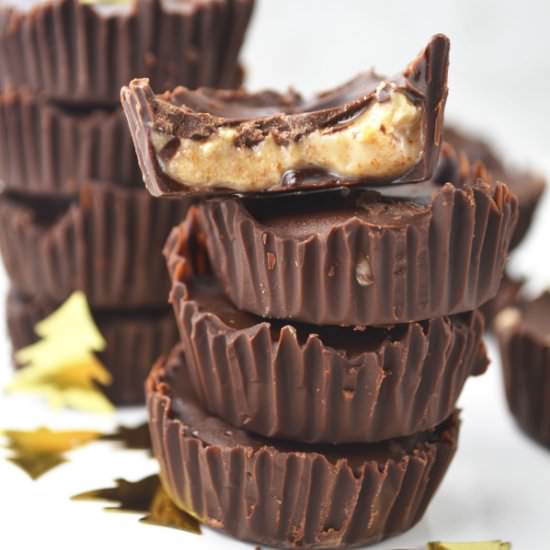Dark Chocolate Almond Butter Cups - Recipe photo by Inside the rustic kitchen