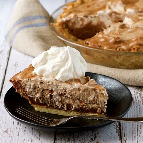 Grandma's Chocolate Rum Pie - Recipe photo by PinchandSwirl