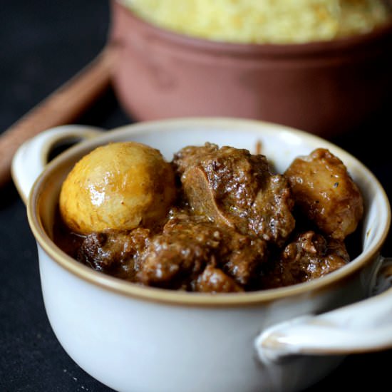 Goat Dak Bungalow Curry - Recipe photo by notacurry.com