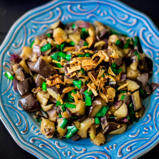 Eggplant With Anchovies - Recipe photo by cookingwithlei