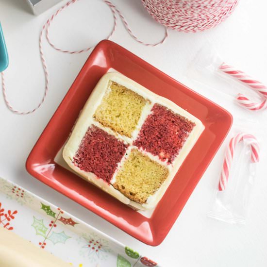 Peppermint Battenburg Cake - Recipe photo by JoJoNookAndCranny