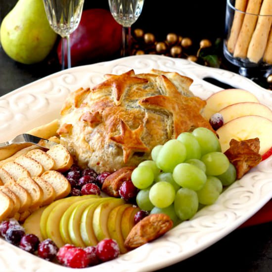 Brie and Cranberries Baked in Puff - Recipe photo by Lemon blossoms