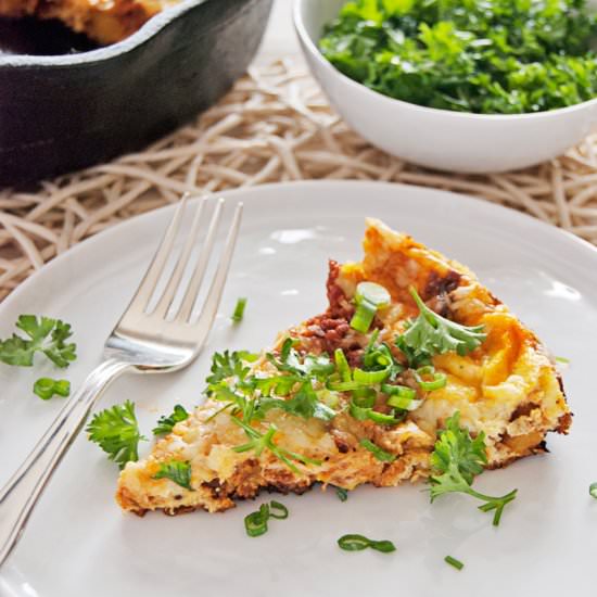 Chorizo and Squash Frittata - Recipe photo by thecharmingdetroiter