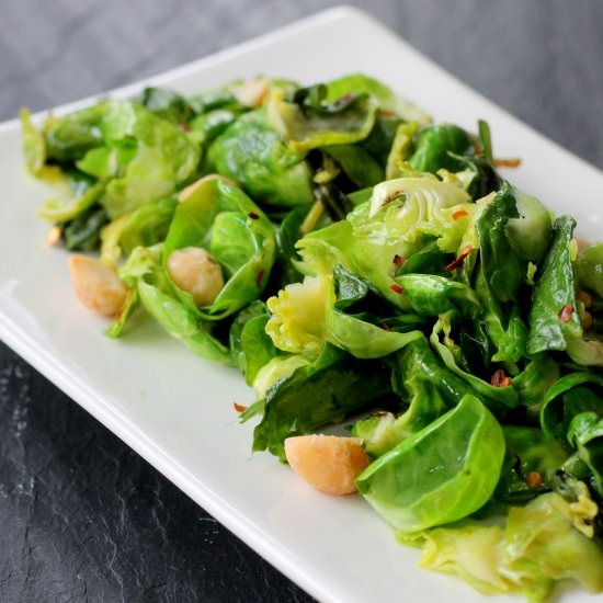 Brussels Sprout and Spinach Salad - Recipe photo by organicallymandy
