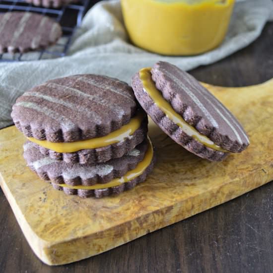 Chocolate Dulce de Leche Cookies - Recipe photo by shebakeshere