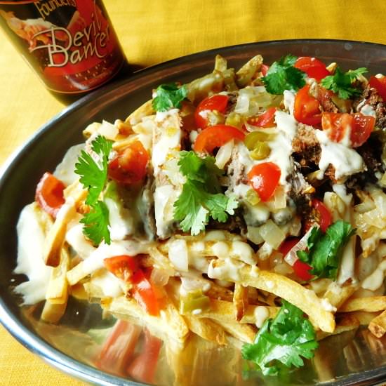 Loaded Cheese Fries - Recipe photo by Bottom Left of the Mitten