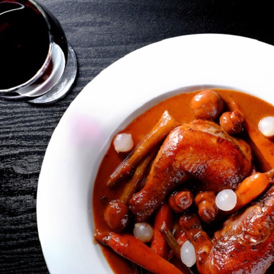 Slow Cooker Coq Au Vin - Recipe photo by FoodForNet
