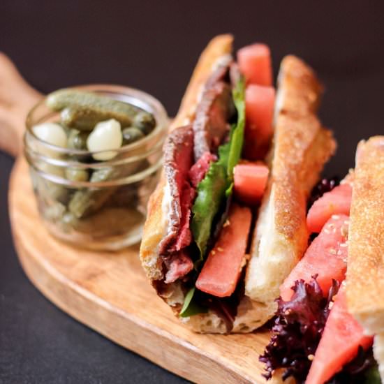 Steak & Watermelon Sandwich - Recipe photo by mordenh