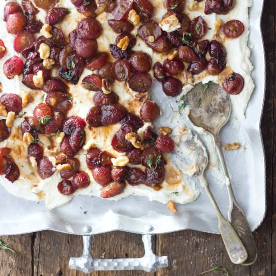 Roasted Grape & Ricotta Dip - Recipe photo by the_gourmet_RD