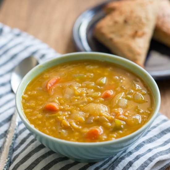 Lentil Pumpkin Soup - Recipe photo by garlicmysoul